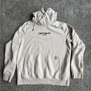 Carhartt Off-White Hoodie with Front Logo